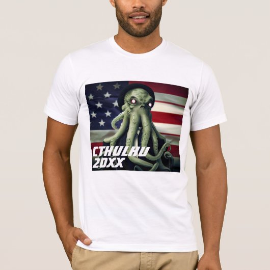 Funny Candidate "Cthulhu 20XX" T-shirt (Voorkant)