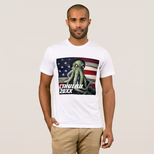 Funny Candidate "Cthulhu 20XX" T-shirt (Voorkant volledig)
