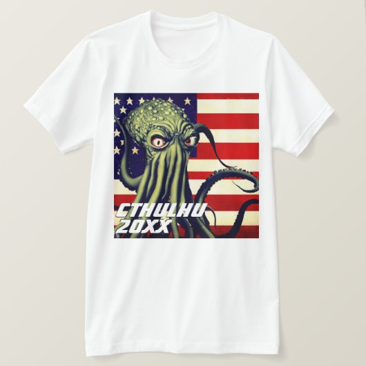 Funny Candidate "Cthulhu 20XX" T-shirt (Design voorkant)