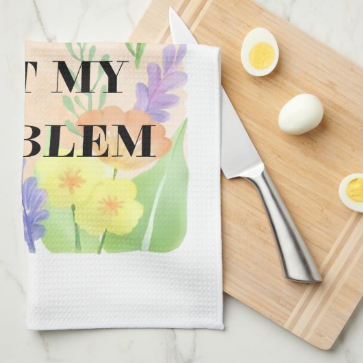 Funny Candle – “Smells Like Not My Problem” Gift Theedoek (Quarter Fold)