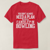 Funny Candlepin Bowling Bowling Bowler T T-shirt (Design voorkant)