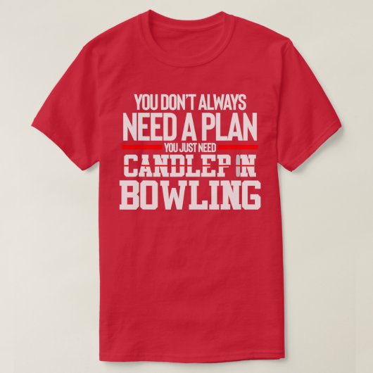 Funny Candlepin Bowling Bowling Bowler T T-shirt (Design voorkant)