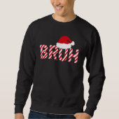 Funny Candy Cane "BRUH" Santa Hat Trui (Voorkant)