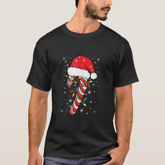 Funny Candy Cane Crew Santa Kerstmis Lichten Kinde T-shirt (Voorkant)