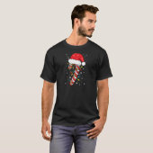 Funny Candy Cane Crew Santa Kerstmis Lichten Kinde T-shirt (Voorkant volledig)