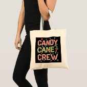 Funny Candy Cane Crew Snoep Lover X-mas Tote Bag (Voorkant (product))
