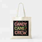 Funny Candy Cane Crew Snoep Lover X-mas Tote Bag (Achterkant)