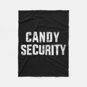 Funny Candy Security Lazy Halloween Costume Fleece Deken (Voorkant)