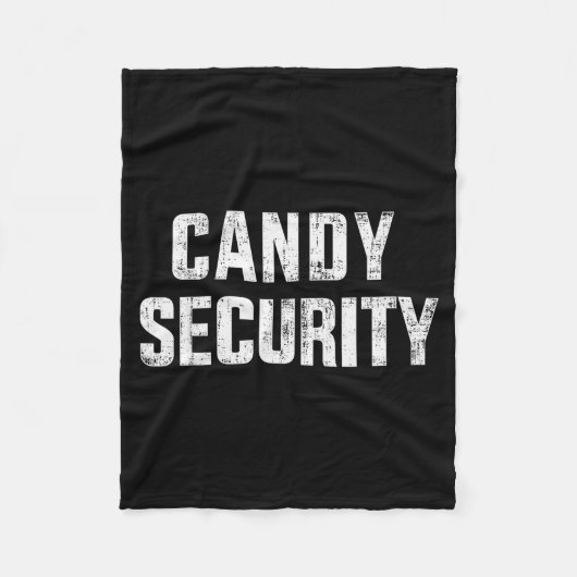 Funny Candy Security Lazy Halloween Costume Fleece Deken (Voorkant)