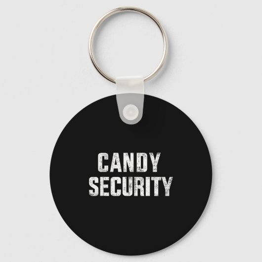Funny Candy Security Lazy Halloween Costume  Sleutelhanger (Voorkant)