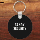 Funny Candy Security Lazy Halloween Costume  Sleutelhanger (Voorkant)
