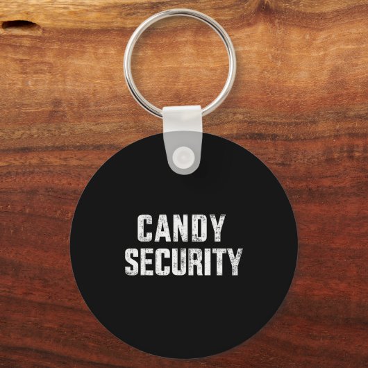 Funny Candy Security Lazy Halloween Costume Sleutelhanger (Voorkant)