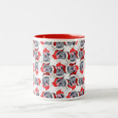 Funny Cane Corso-kerstpatroon Tweekleurige Koffiemok (Center)