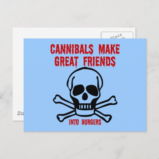 Funny cannibals briefkaart (Voorkant / Achterkant)