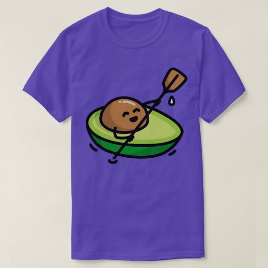 Funny canoe canoeing avocado pun kayak roeit t-shirt (Design voorkant)