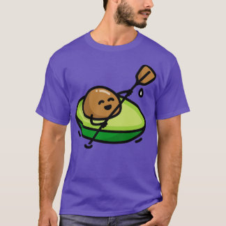 Funny canoe canoeing avocado pun kayak roeit t-shirt