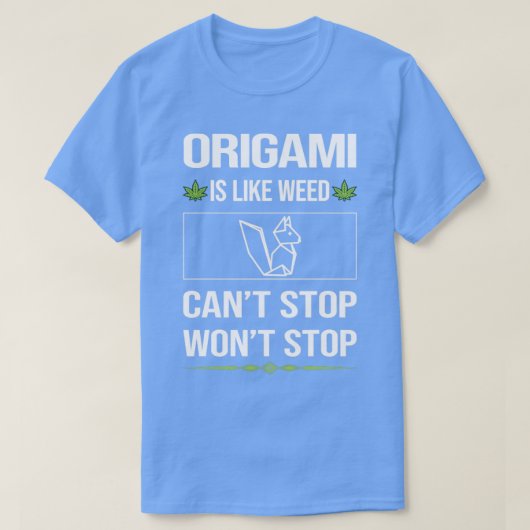 Funny Cant Stop Origami T-shirt (Design voorkant)