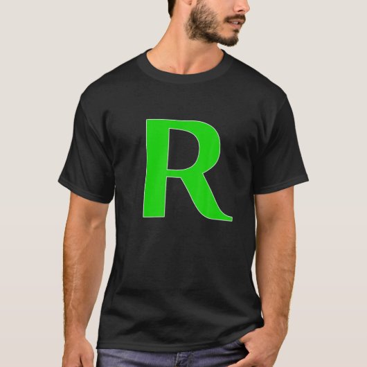 Funny Capital Letter R - R Alphabet Mannen Wo T-shirt (Voorkant)