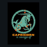 Funny Capricorn Zodiac Star Astrology Birthday Poster<br><div class="desc">Capricorn zodiac ster en symbool. retrospectief ontwerp voor degenen die in december of januari zijn geboren. Koel en grappige verjaardagsfeestartikelen voor Capricorn baby, koning, koningin, prinses en het leven van het feest. Ideaal voor diegenen die van constellatie, astrologie, sterrenteken en horoscoop houden. Geweldig kerstcadeau en verjaardagscadeau voor zoon, dochter, vrienden,...</div>