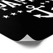 Funny Captain Papa Anchor Design  Poster (Hoek)