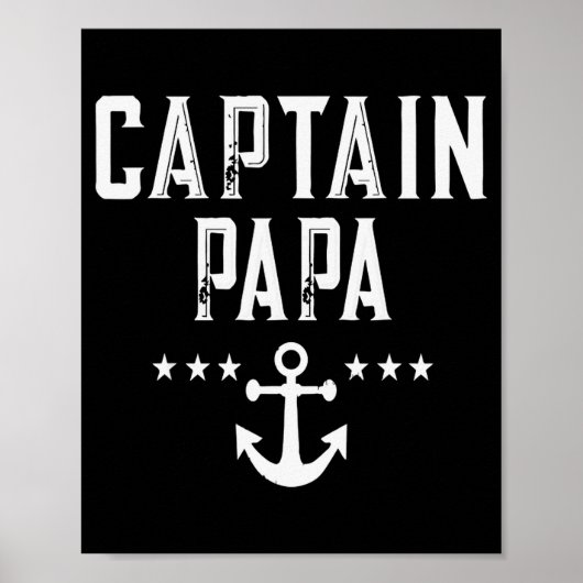 Funny Captain Papa Anchor Design  Poster (Voorkant)