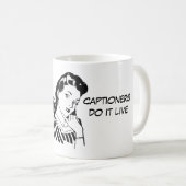 Funny Captioning Quote voor Captioners Koffiemok (Voorkant rechts)