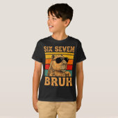 Funny Capybara 67 Meme Six Seven Bruh Boys Teens K T-shirt (Voorkant volledig)