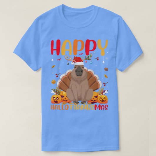Funny Capybara Animal Lover Happy Capybara HelloTh T-shirt (Design voorkant)