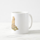 Funny Capybara Animal Turtle Cute Capybara Koffiemok (Voorkant rechts)