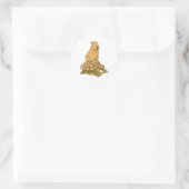 Funny Capybara Animal Turtle Cute Capybara Ronde Sticker (Tas)