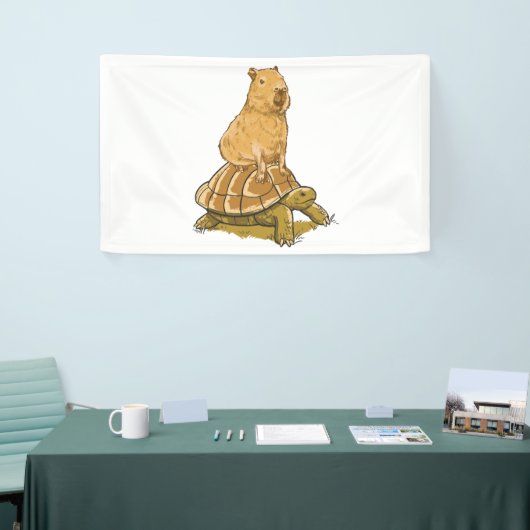 Funny Capybara Animal Turtle Cute Capybara Spandoek (Beurs)