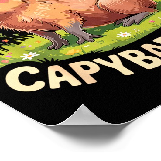 Funny Capybara Art For Men Women Kids Capy Rodent  Poster (Hoek)