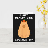 Funny Capybara Art For Men Women Kids Rodent Capyb Kaart (Gele Bloem)