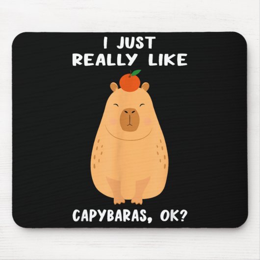 Funny Capybara Art For Men Women Kids Rodent Capyb Muismat (Voorkant)