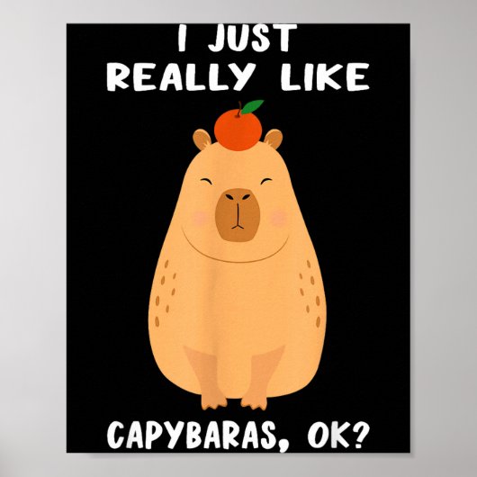Funny Capybara Art For Men Women Kids Rodent Capyb Poster (Voorkant)
