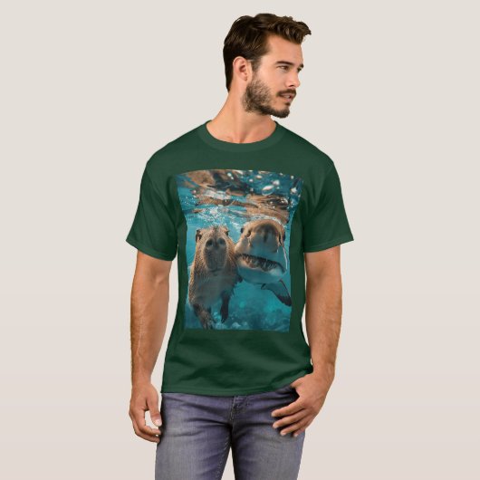Funny Capybara boy T-shirt (Voorkant volledig)