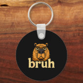 Funny Capybara Bruh Sarcastic Animal Meme Boys Tee Sleutelhanger (Voorkant)