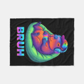 Funny Capybara Bruh Video Games Lovers Fleece Deken (Voorkant (Horizontaal))