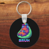 Funny Capybara Bruh Video Games Lovers  Sleutelhanger (Voorkant)