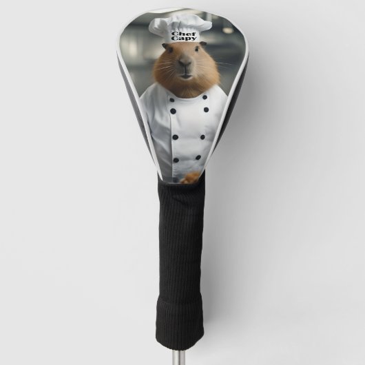 Funny Capybara Chef Golfheadcover (Voorkant)