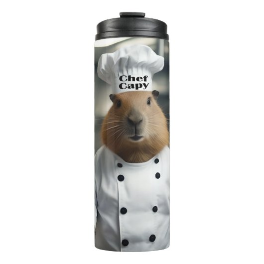 Funny Capybara Chef Thermosbeker (Voorkant)