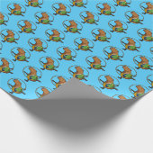 Funny Capybara Dancer Rhythmic Gymnast Cartoon Cadeaupapier (Hoek)