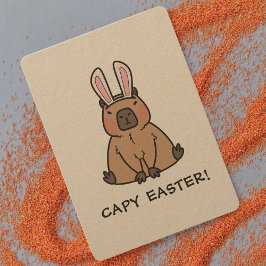 Funny Capybara Easter Feestdagenkaart