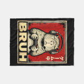 Funny Capybara Gamer Bruh Graphic Tee Men Boys Tee Fleece Deken (Voorkant (Horizontaal))