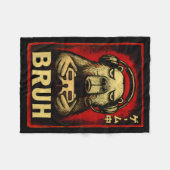 Funny Capybara Gamer Bruh Graphic Tee Men Boys Tee Fleece Deken (Voorkant (Horizontaal))