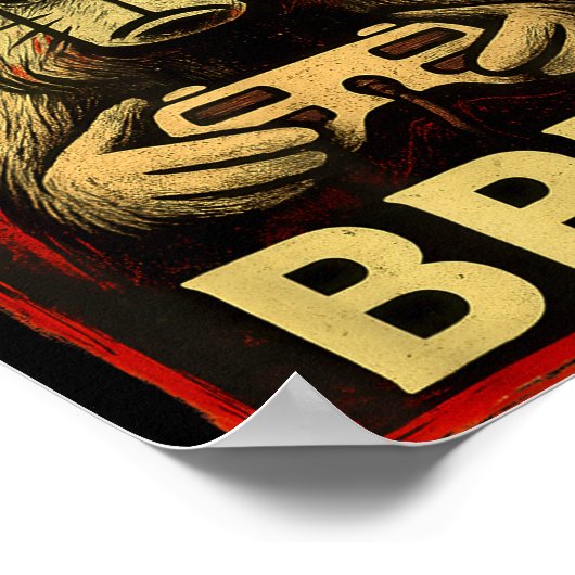 Funny Capybara Gamer Bruh Graphic Tee Men Boys Tee Poster (Hoek)