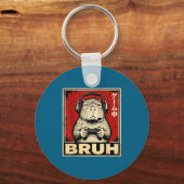 Funny Capybara Gamer Bruh Graphic Tee Men Boys Tee Sleutelhanger (Voorkant)