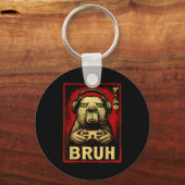 Funny Capybara Gamer Bruh Graphic Tee Men Boys Tee Sleutelhanger (Voorkant)