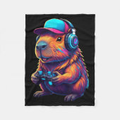 Funny Capybara Gamer Gaming Video Games Capybara  Fleece Deken (Voorkant)