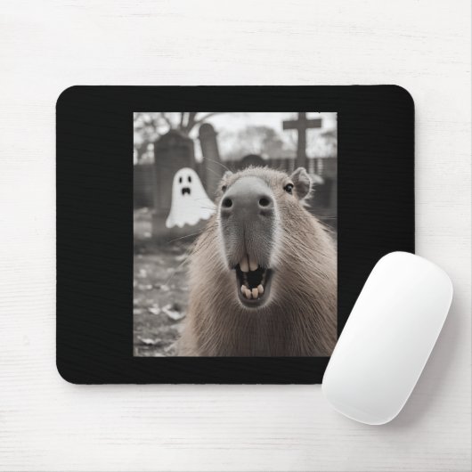 Funny Capybara Ghost Halloween Costume Capybara Ha Muismat (Met muis)
